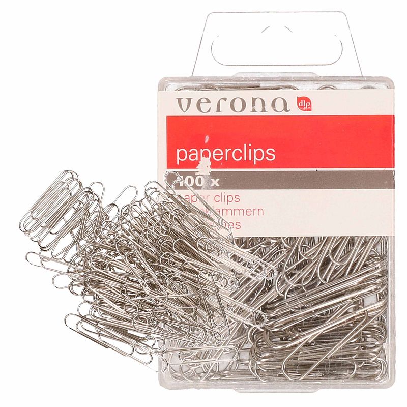 Foto van 300x stuks paperclips 32 mm zink - paperclip