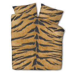 Foto van Dekbedovertrek tiger skin dekbedovertrek - lits-jumeaux (240x220 cm) - meerkleurig katoen - dessin: dieren - fresh & co - dekbed-discounter.nl
