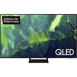 Foto van Samsung gq55q70a qled-tv 138 cm 55 inch energielabel f (a - g) dvb-t2, dvb-c, dvb-s2, uhd, smart tv, wifi, pvr ready, ci+* titaangrijs