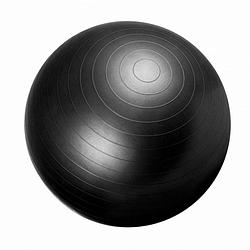 Foto van Fitness bal zwart 75 cm - inclusief pomp - belastbaar tot 500 kg