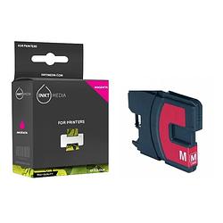 Foto van Inktmedia® -navulinkt - geschikt brother lc-985m inktcartridge magenta - navul inkt - refill inkt