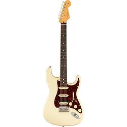 Foto van Fender american professional ii stratocaster hss olympic white rw elektrische gitaar met koffer