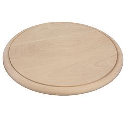 Foto van Ronde houten ham plankjes / broodplank / serveer plank 25 cm - serveerplanken