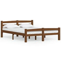 Foto van Vidaxl bedframe massief grenenhout honingbruin 120x200 cm