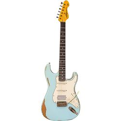 Foto van Vintage v6 hss icon aged gloss relic laguna blue elektrische gitaar