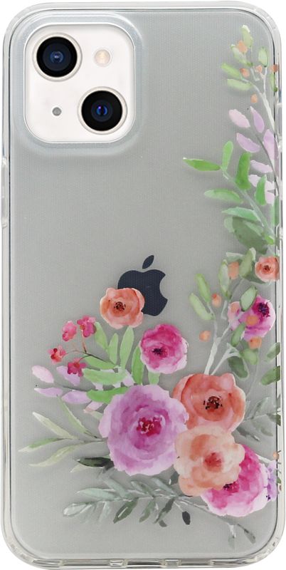 Foto van Bluebuilt rose garden soft case apple iphone 13 mini back cover transparant