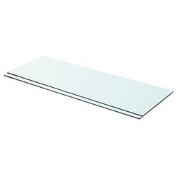 Foto van Vidaxl schappen 2 st 70x25 cm glas transparant