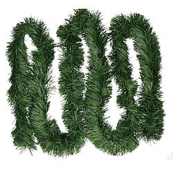 Foto van 3x groene kerst decoratie dennenslinger 270 cm - kerstslingers