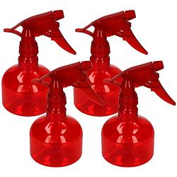 Foto van Plasticforte waterverstuiver/plantenspuit - 4x stuks - rood - 330 ml - waterverstuivers