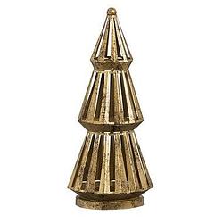 Foto van Waxinelichthouder kerstboom - goud - 24,5xø11 cm - leen bakker