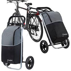 Foto van Shoppingcruiser 2 in 1 boodschappentrolley voor achter de fiets - fietskar - bagagekar