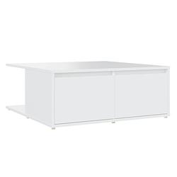 Foto van Vidaxl salontafel 80x80x31 cm spaanplaat wit