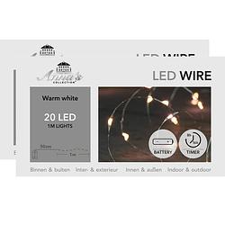 Foto van Anna collection lichtdraad - 2x st - zilver -20 leds -warm wit -100cm - lichtsnoeren