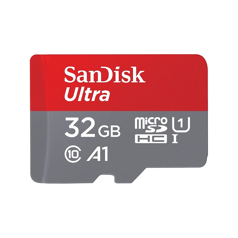 Foto van Sandisk microsdhc ultra 32gb 120mb/s c10-uhsi-a1 photo micro sd-kaart grijs