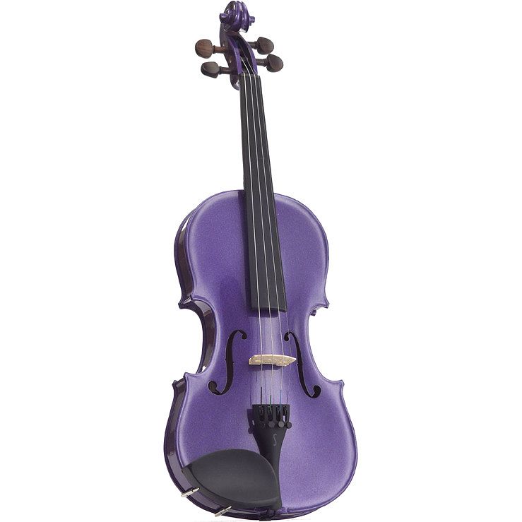 Foto van Stentor sr1401 harlequin 1/4 deep purple akoestische viool inclusief koffer en strijkstok