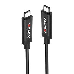 Foto van Lindy usb-kabel usb 3.2 gen2 (usb 3.1 gen2) usb-c stekker, usb-c stekker 3 m zwart 43348