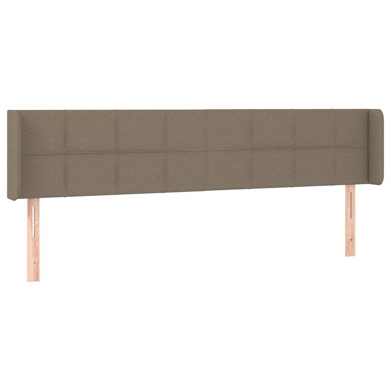 Foto van Vidaxl hoofdbord met randen 163x16x78/88 cm stof taupe