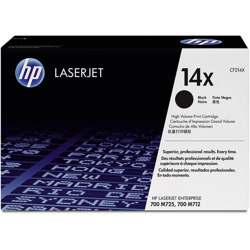 Foto van Hp 14x cf214x tonercassette zwart 17500 bladzijden origineel toner