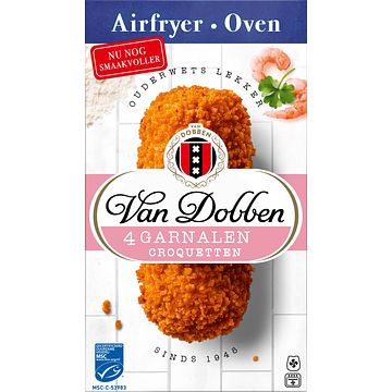 Foto van Van dobben airfryer & oven garnalen croquetten 4 x 80g bij jumbo