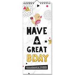 Foto van Vogel have a great bday verjaardagskalender - 13 x 33 cm