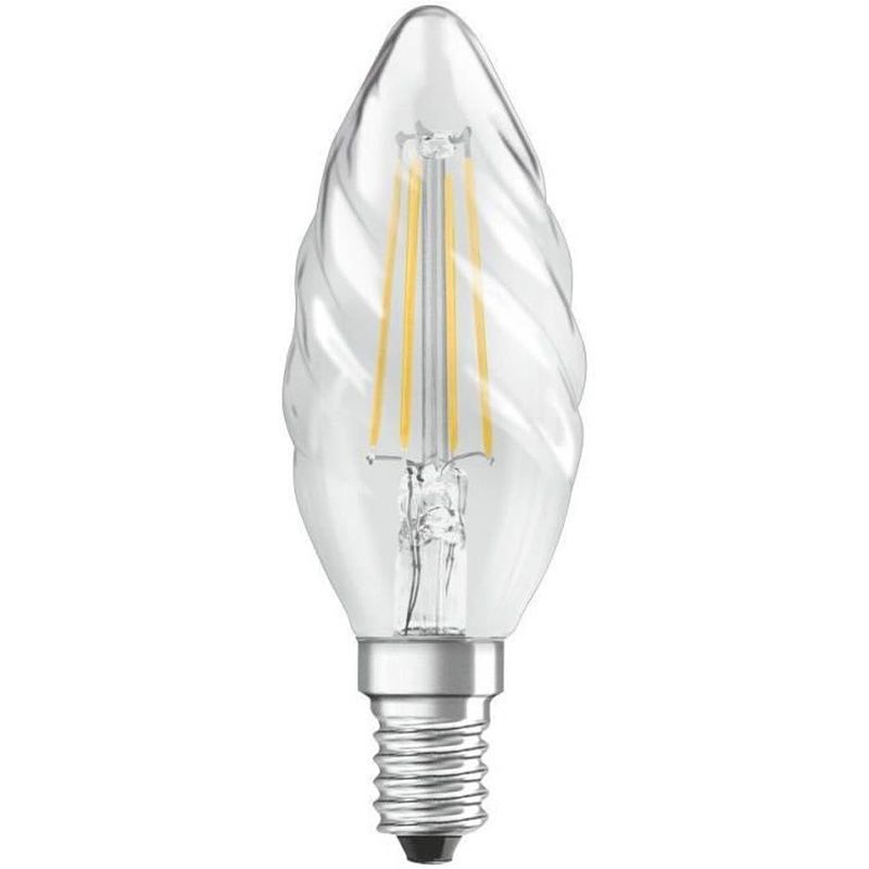 Foto van Osram led-lamp gedraaide vlam helder filament - 4 w = 40 w - e14 - warm wit