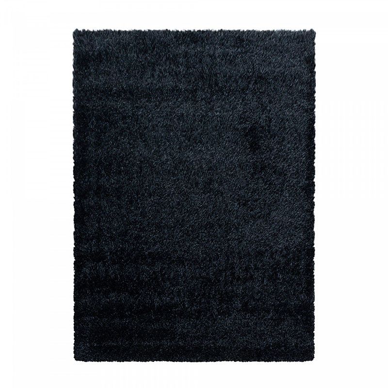Foto van La alegre hoogpolig vloerkleed - shine shaggy kleur: zwart, 200 x 290 cm
