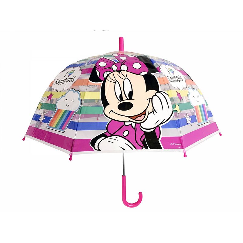Foto van Minnie mouse meisjes transparante paraplu 48 cm