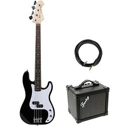 Foto van Fazley fpb118 black elektrische basgitaar + versterker + kabel