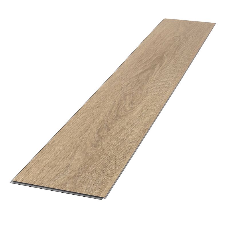 Foto van Ml-design deluxe pvc vloeren, click, 122 cm x 18 cm x 4,2 mm, dikte 4,2 mm, 7,7m²/35 planken, golden hour oak, bruin