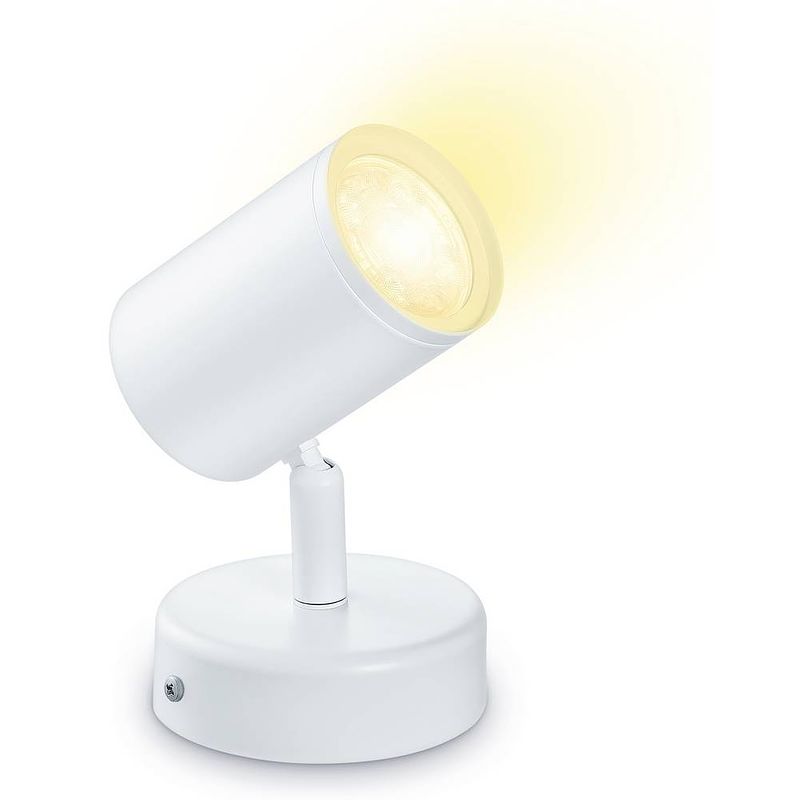 Foto van Wiz imageo wiz spots 1x5w w 27-65k tw 871951455175600 led-plafondlamp 5 w wit