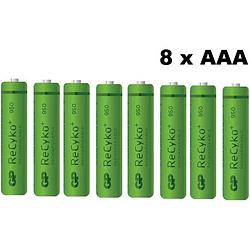 Foto van Gp aaa 1000 oplaadbare batterij - 2 blisters (8 batterijen)