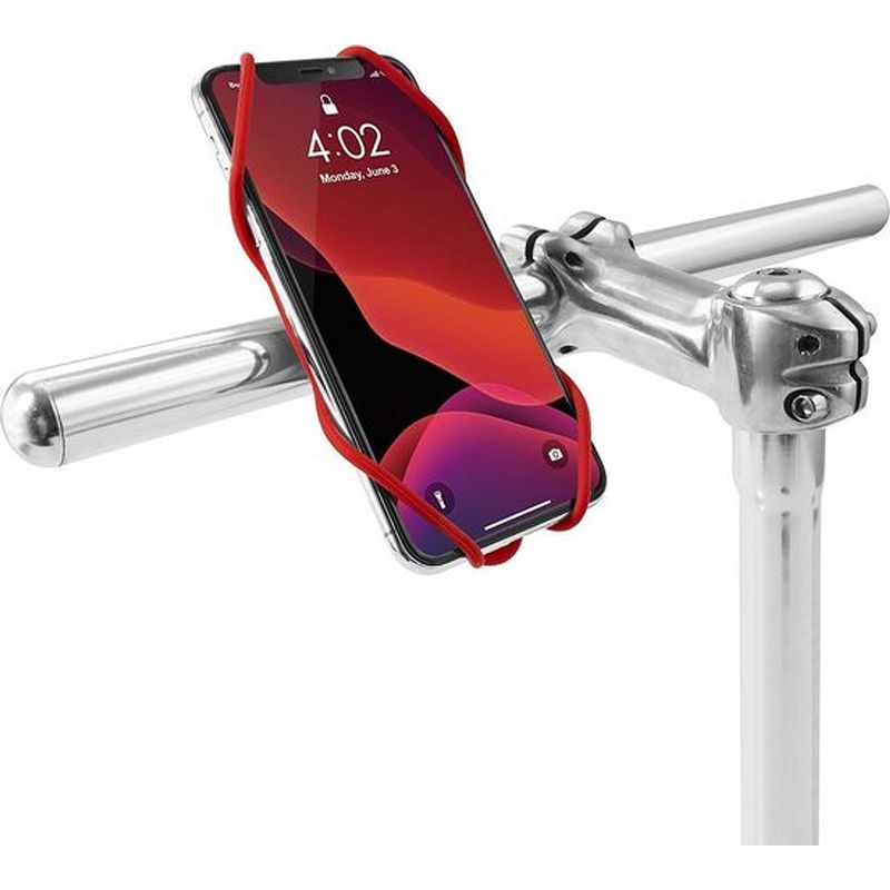 Foto van Bone sport telefoonhouder tie 3 fiets 22-45 mm siliconen rood