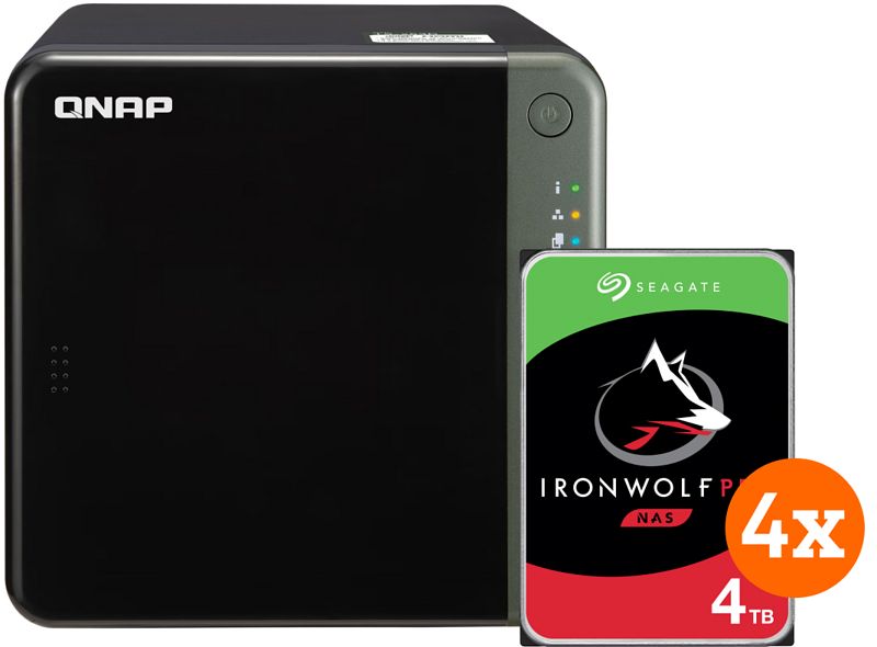 Foto van Qnap ts-435d-8g + 16tb pro (4x4tb)