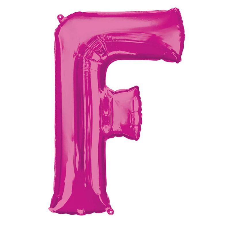 Foto van Amscan folieballon letter f 53 x 81 cm roze