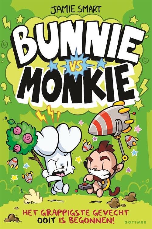 Foto van Bunnie vs monkie - jamie smart - hardcover (9789025777685)