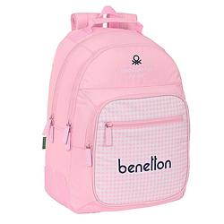 Foto van Schoolrugzak benetton vichy roze (32 x 42 x 15 cm)