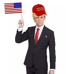 Foto van Donald trump verkleedset / make america great again - verkleedattributen