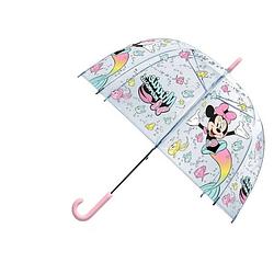 Foto van Disney minnie mouse paraplu - voor kinderen - licht roze/blauw - d61 cm - paraplu'ss