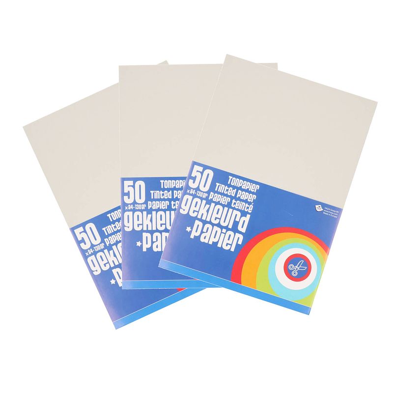 Foto van Hobby papier grijs a4 150 stuks - hobbypapier