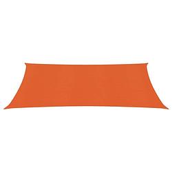 Foto van The living store schaduwdoek hdpe - 2 x 5 m - oranje - rechthoekig