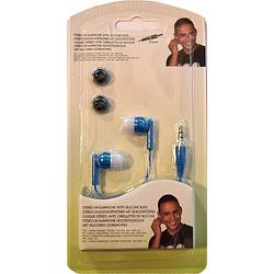 Foto van Stereo in ear hoofdtelefoon met siliconen oorknopjes - in ear oordopjes - oortjes met draad en microfoon -kabel