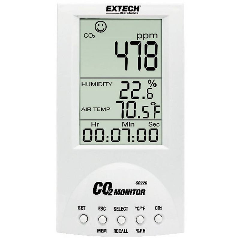 Foto van Extech co220 kooldioxidemeter 0 - 9999 ppm