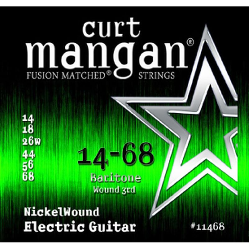 Foto van Curt mangan nickel wound 3rd 14-68 baritone snarenset voor elektrische gitaar