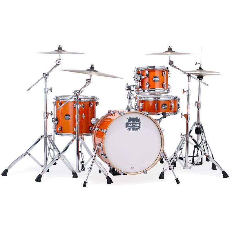 Foto van Mapex mars maple bebop glossy amber 4d. shellset