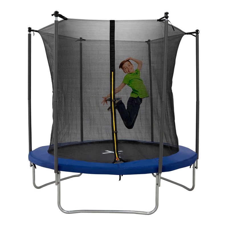 Foto van Dunlop trampoline 6ft - 183 x 50 cm - trampoline met veiligheidsnet 200 cm - max. 80 kg - zwart/blauw