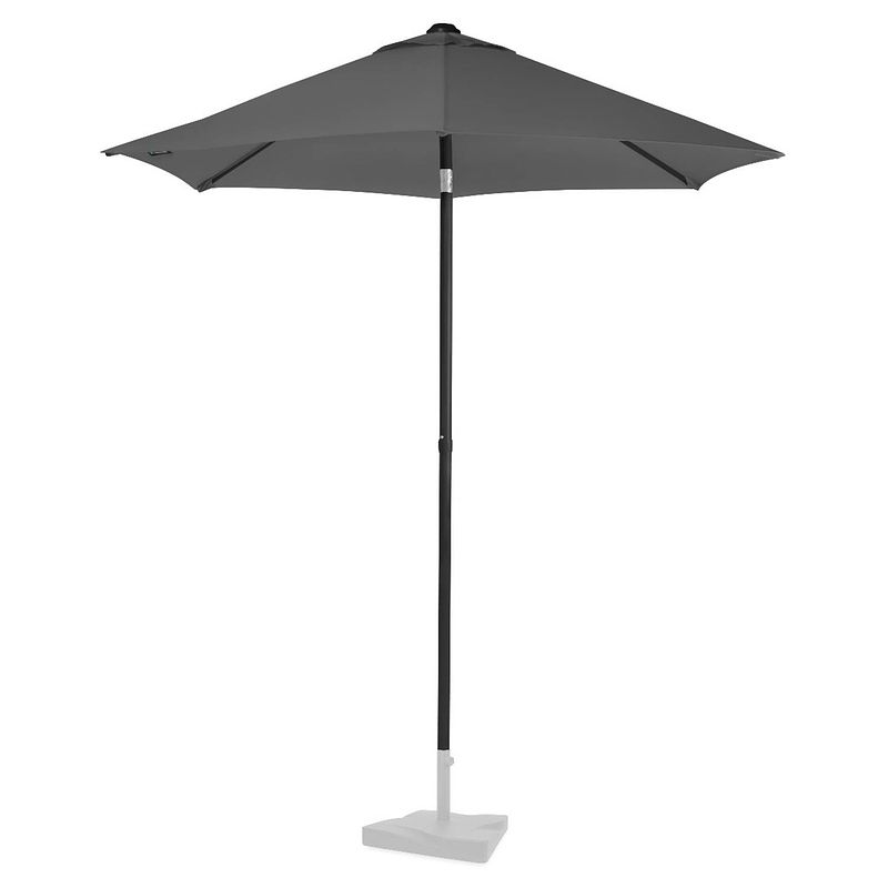 Foto van Vonroc parasol torbole - ø200cm - premium parasol grijs