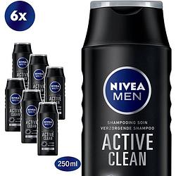Foto van Men active clean shampoo - 6x 250ml voordeelverpakking