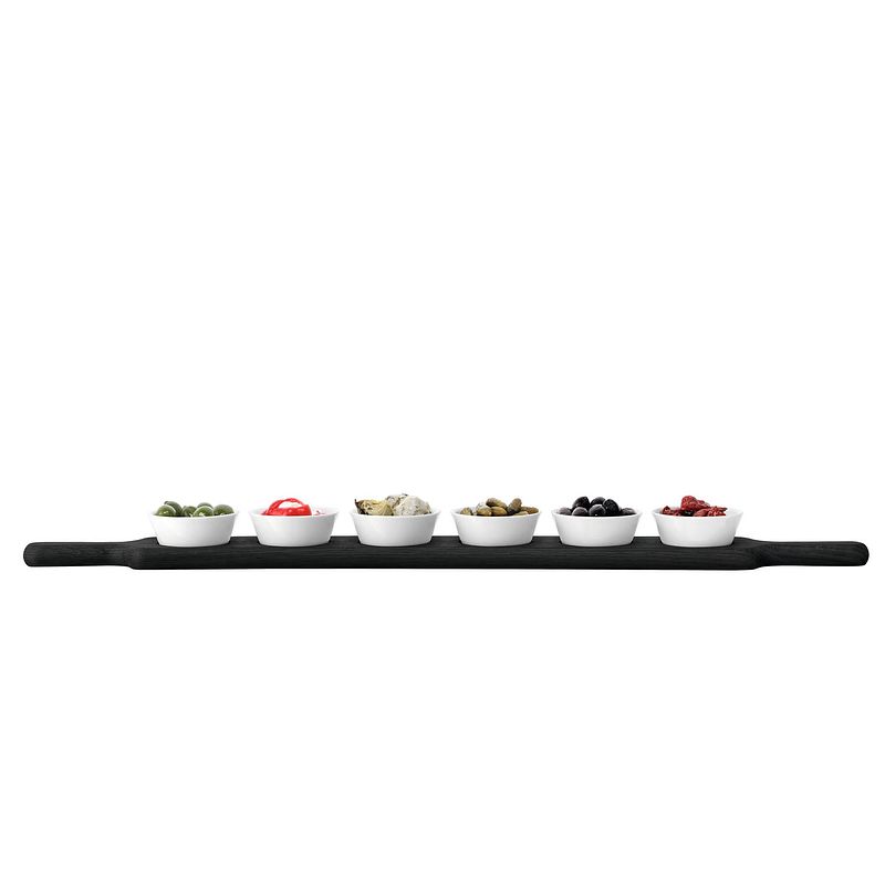 Foto van L.s.a. paddle tapasset met serveerplank set van 6 stuks
