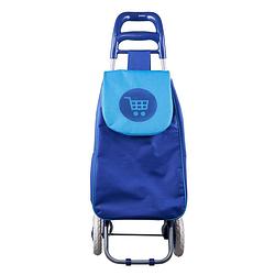 Foto van 4goodz boodschappentrolley 50 liter - met opdruk - blauw