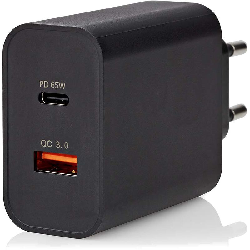 Foto van Nedis wcpd65w130bk usb quick charge-lader incl. usb-c power delivery